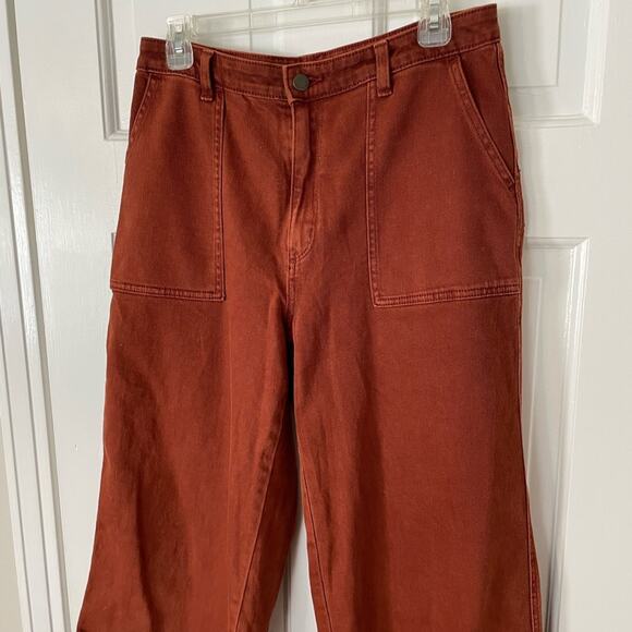 Universal Thread Rust Colored Wide Leg Crop Jeans - Picture 4 of 7